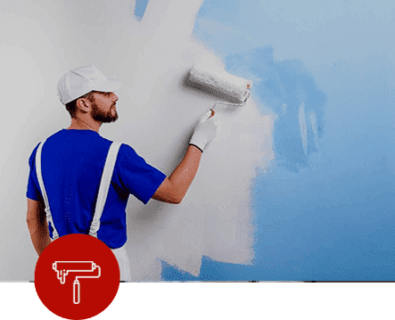 painter doing paint on wall with roller