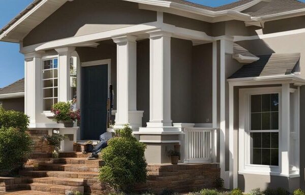 A home with a front porch and steps that requires painting