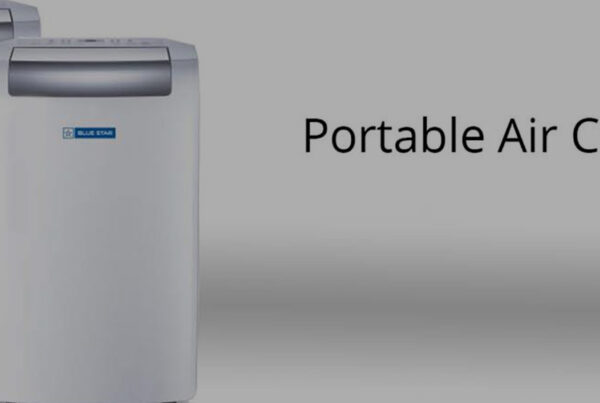 portable air conditioner black background