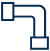 l shape pipe icon