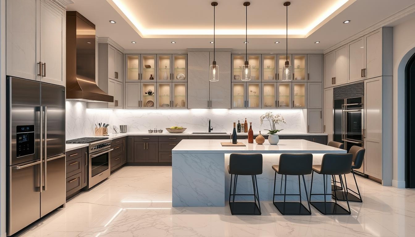 Gourmet kitchen with smart appliances