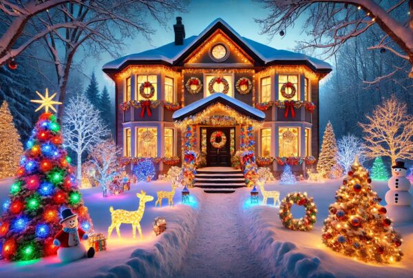 residential holiday light installation