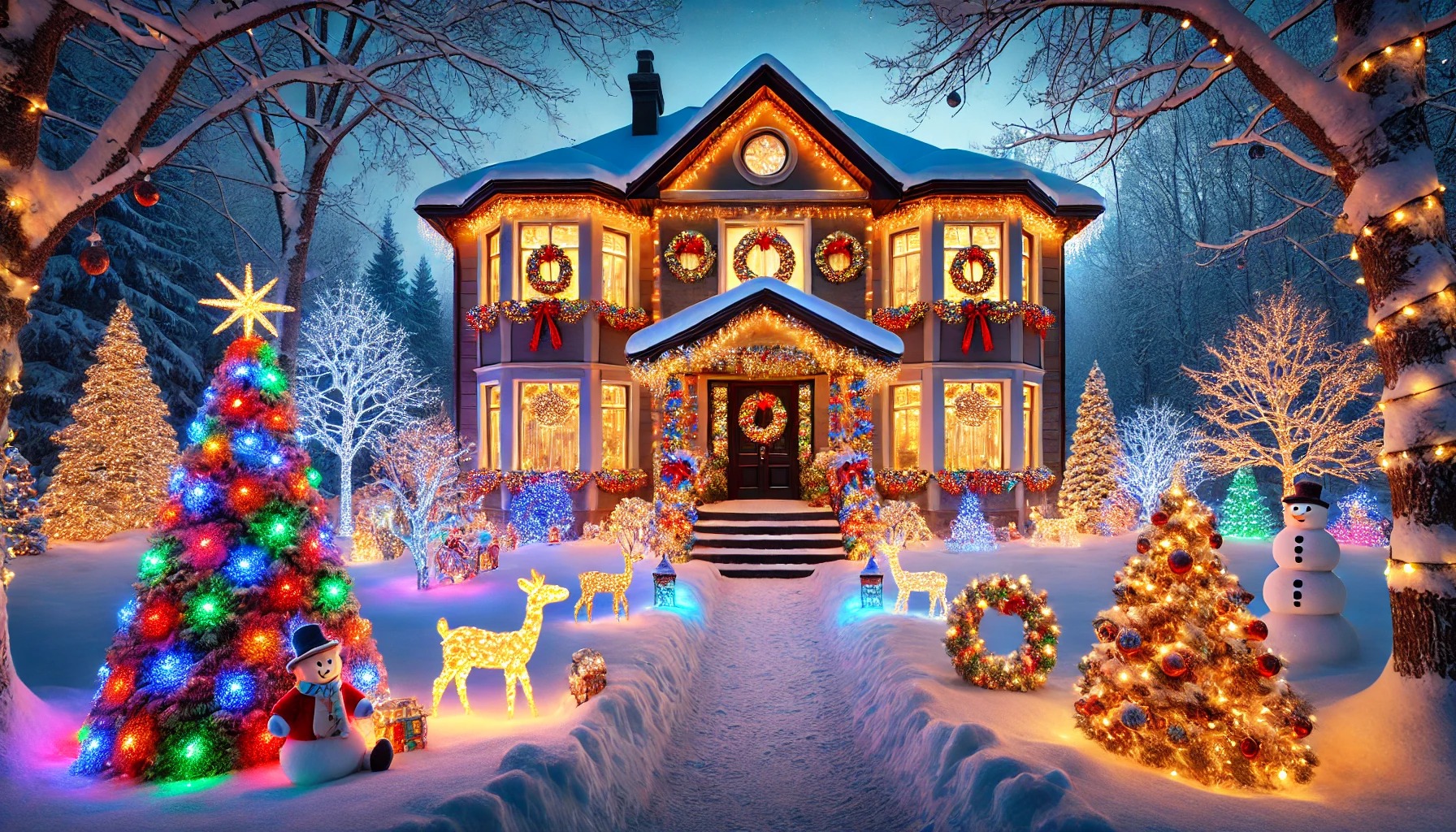 residential holiday light installation