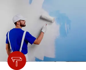 painter doing paint on wall with roller
